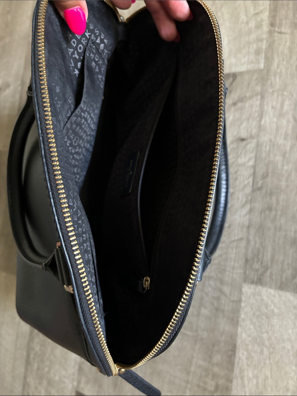 kate spade Black Leather Dome Satchel with Gold Hardware - Picture 5 of 5